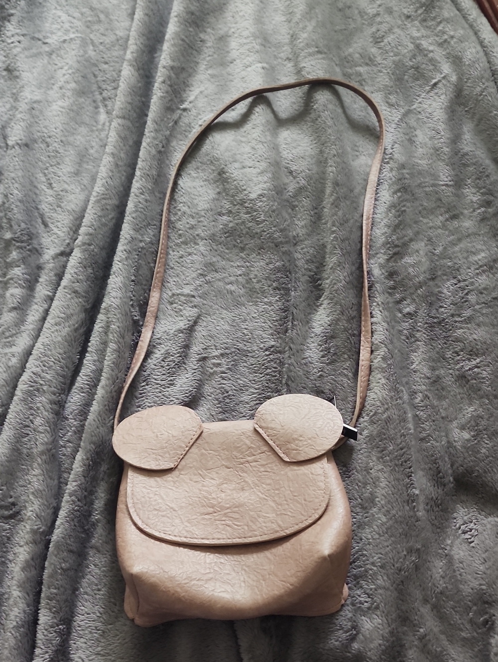 Cute Blush Crossbody Bag with Ear Detail